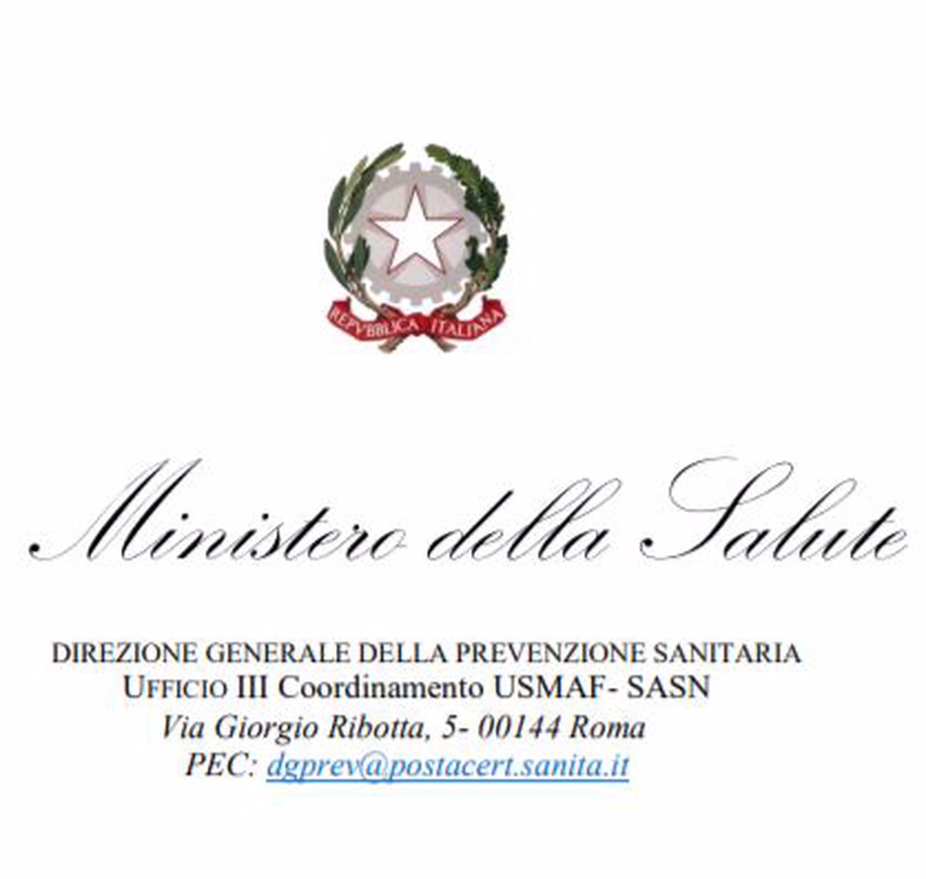 Importante Circolare del Ministero della Salute 